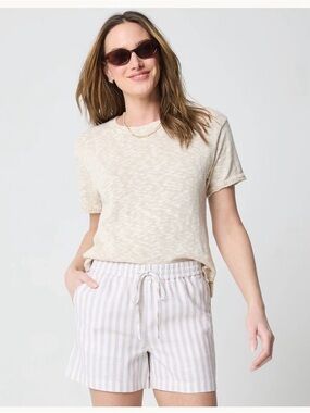 Short-sleeve relaxed beach sweater